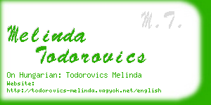 melinda todorovics business card